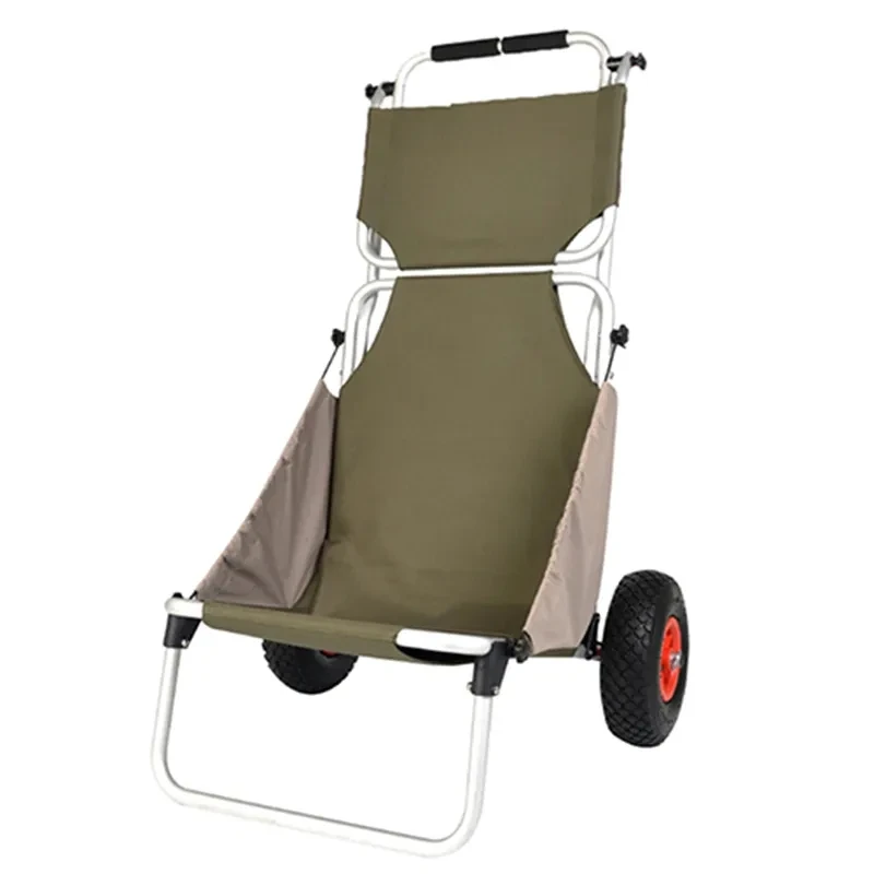 Shopping Cart All-in-One Foldable with Seat and Big Wheels