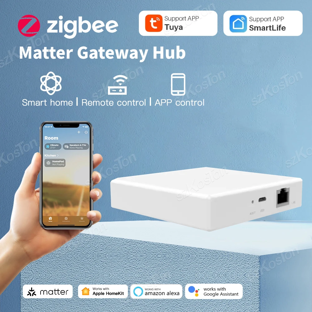 有線zigbeeゲートウェイスレッドハブ、tuyaスマートホームブリッジ、homekit、siri-alexa-googlesmartlifeアプリ用のゲートウェイ