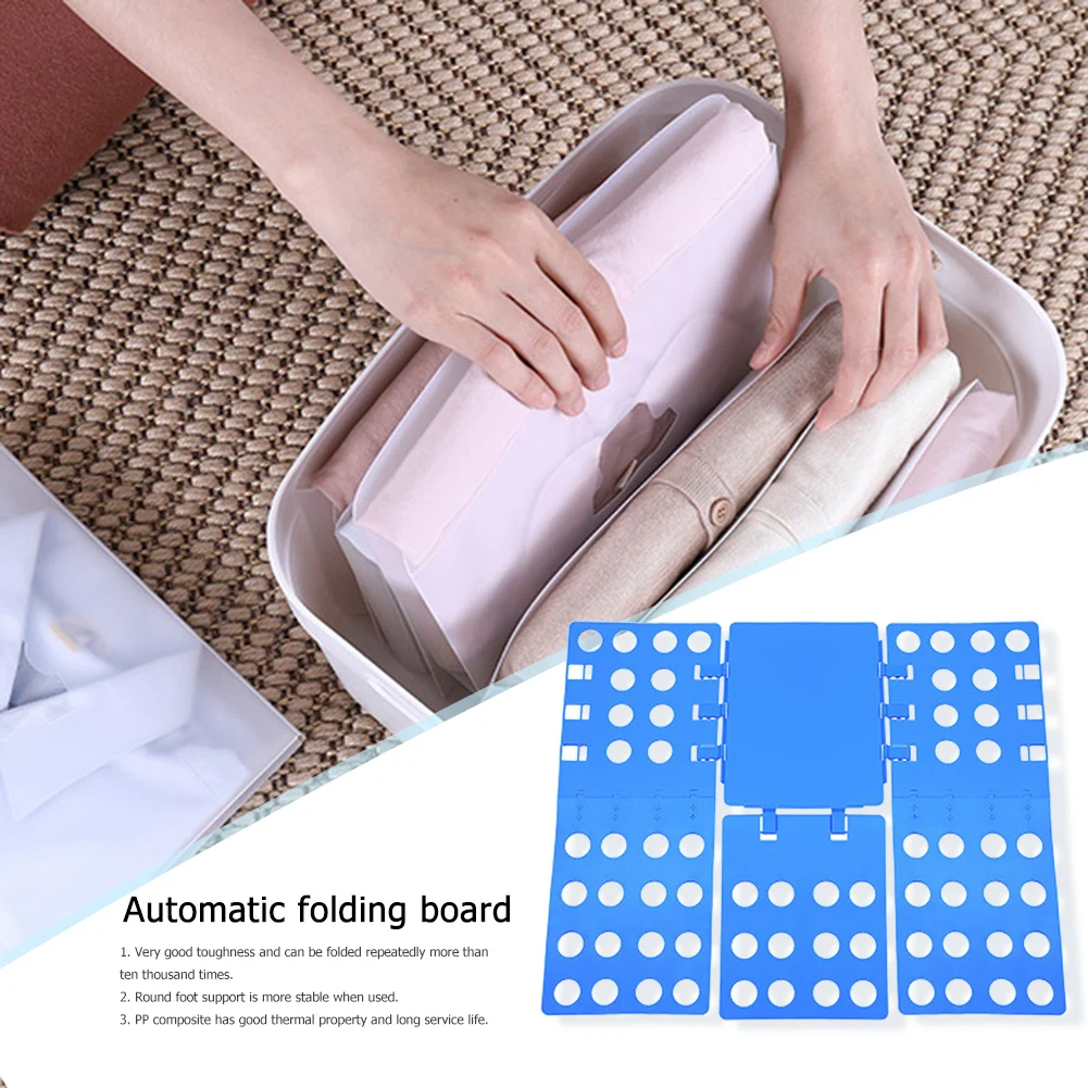 Adult T-Shirt Folder Adjustable Shirt Folding Board Clothing Folder Bender Plastic Clothes Folder for Laundry Room - 3