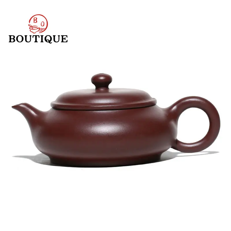 

190ML Retro Yixing Purple Sands Tea Pot Handmade Raw Ore Red Mud Zisha Pot Household Kung Fu Teaset Tea Ceremony Accessories