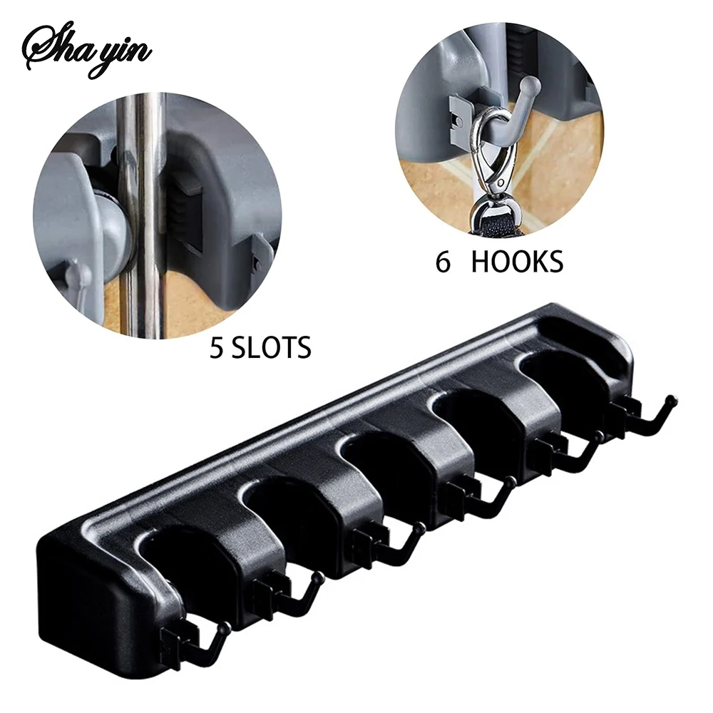 Toilet Mop Holder 1PC For Storing Mops Scrub Brushes And Brooms Made Of Plastic Suitable For Hanging Mop Racks