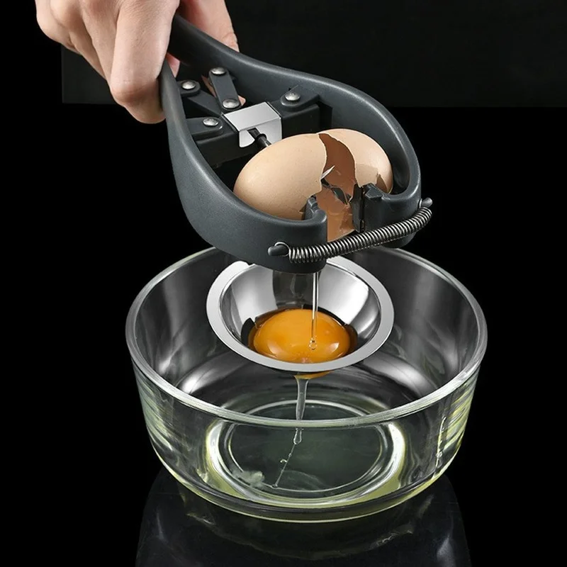 304 Stainless Steel Egg Opener Egg Opener Shelling Kitchen Tool Yolk White Separator Household Kitchen Essentials egg shell opener egg opener