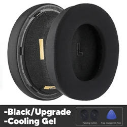 Premium Replacement Ear Pads for Headphone Accessories - Memory Foam Cushion Repair Parts (Black Cooling Gel)