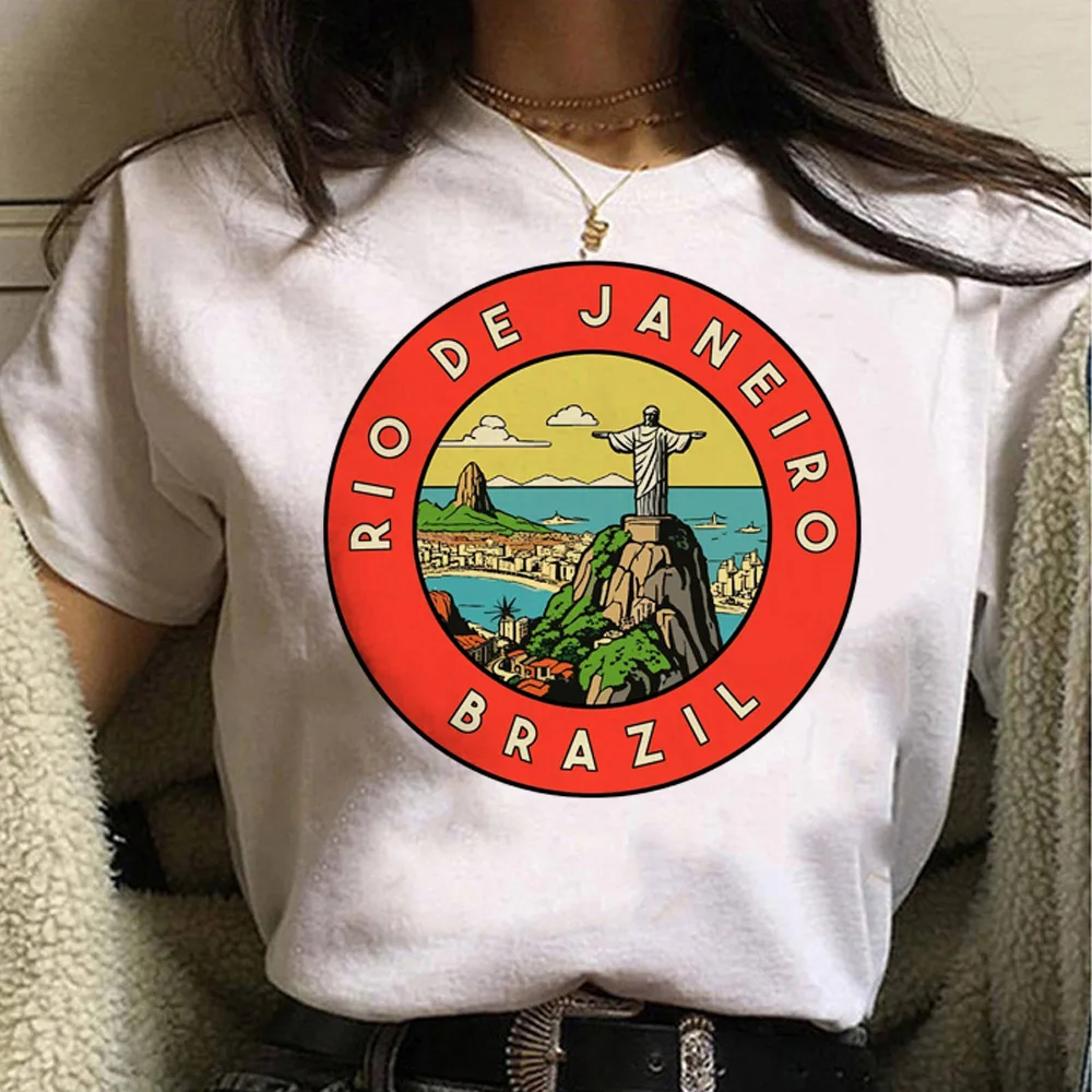 

Футболка женская бразильская дизайнерская Y2K, женская одежда для манги