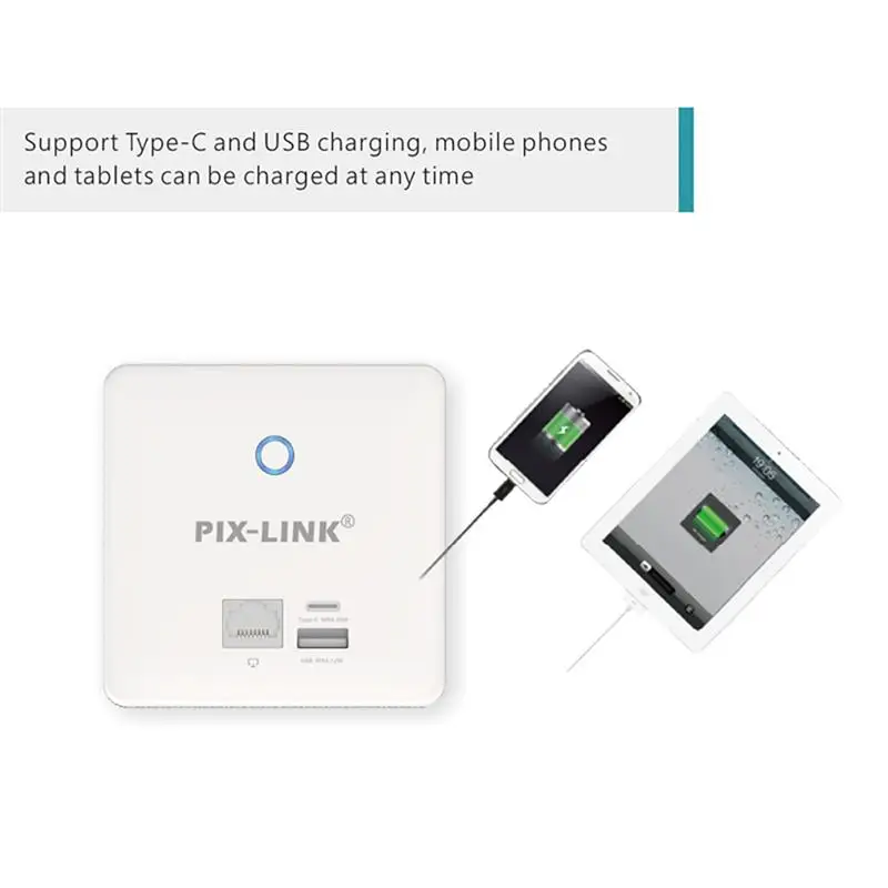 Home Wall Embedded  Access Point Wireless AP Panel Professional 300Mbps Intelligent Extender 20W PD3.0 Fast Charging