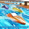 NEW TY13 Mini Rc Boats Body Two Powerful Motors Speed Adjustment Barrel Roll Stunt Remote-controlled Speedboat Toy for Children 3