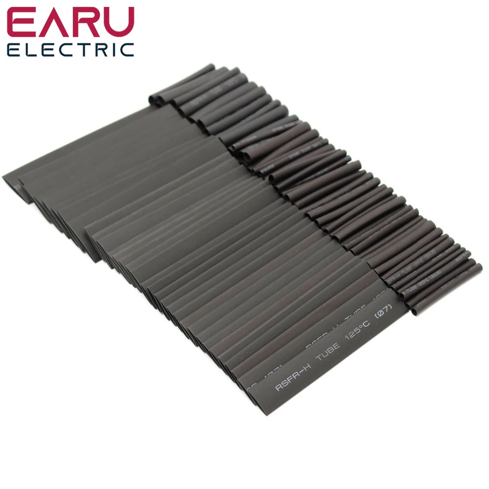 127pcs Heat Shrink Tube Sleeving Tubing Assortment Kit Electrical Connection Ele