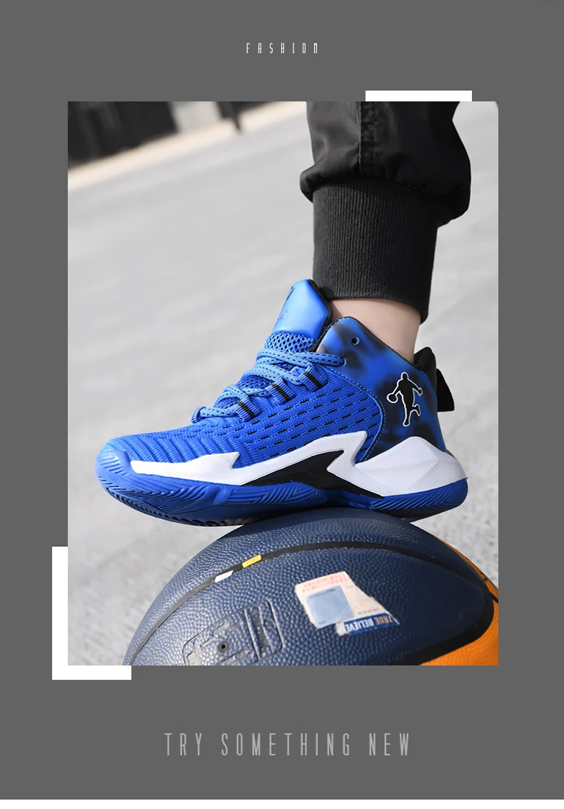 Boys Brand Mesh Basketball Shoes: Non-Slip Sports Sneakers for Kids Boys Brand Mesh Basketball Shoes: Non-Slip Sports Sneakers for Kids