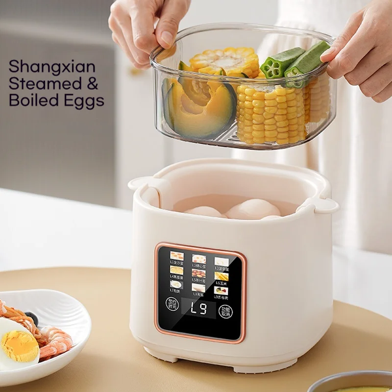 New 6-Egg Electric Egg Cooker with Auto Power-Off, Multifunctional One-Touch Start Mini Household Breakfast Maker 2