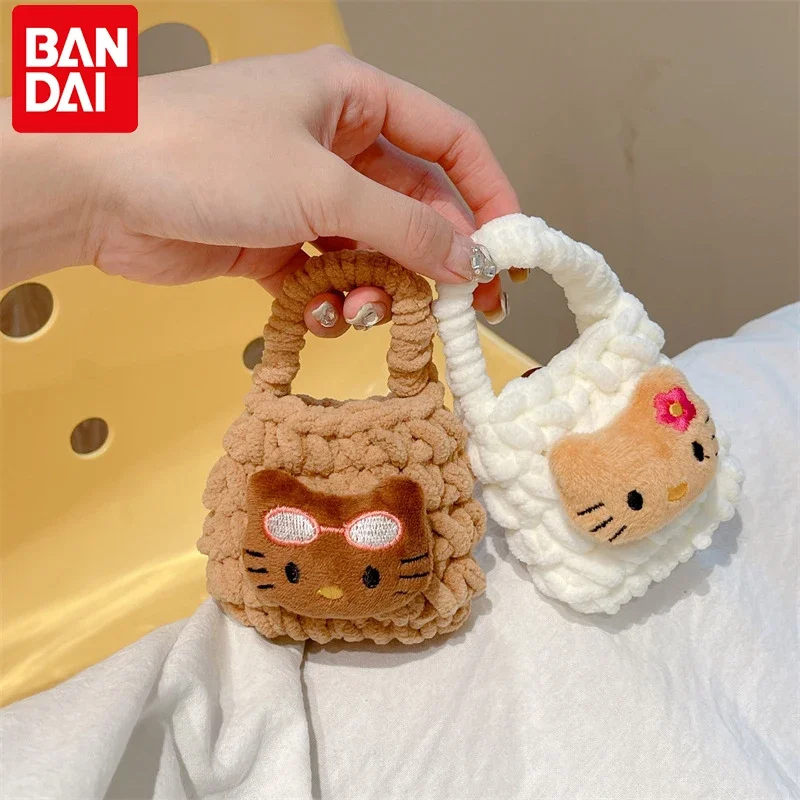 

Hello Kitty Plush Cover Handmade Knitted Earphone Case for Airpods 3 2 1 Pro Pro2 Bluetooth Earphone Protective Case Cute Gifts