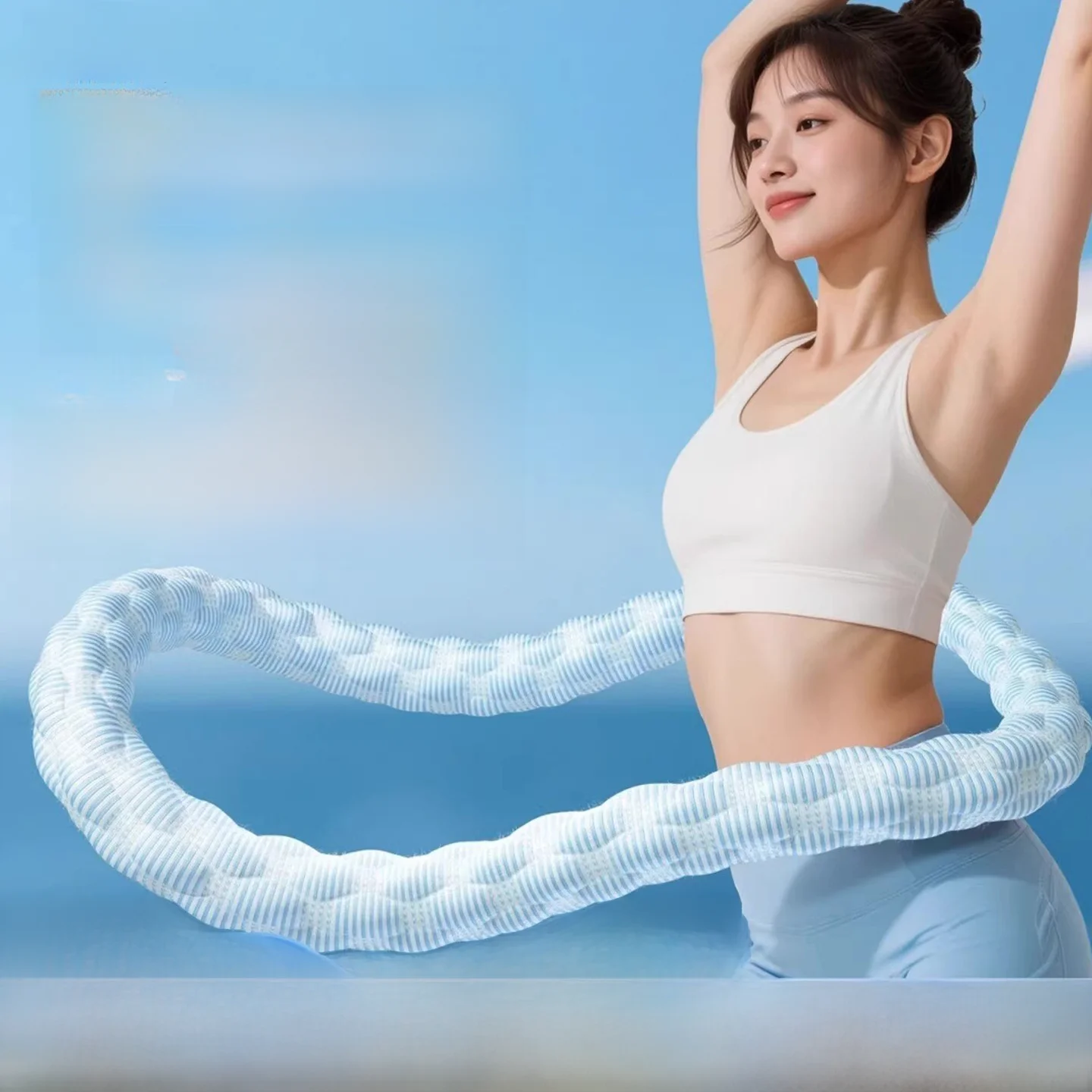 스프링 훌라후프 풀랩 편안하고 통기성 좋은 슬리밍 운동 홈 피트니스 복부 트레..