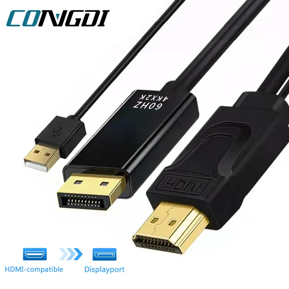 HDMI-Compatible To Displayport Cable 4K 60HZ HDMI-Compatible