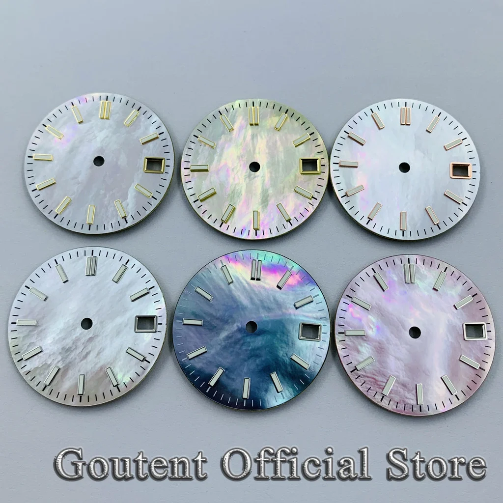 Goutent 28.5mm Watch Dial Fit NH35 NH36 Automatic Movement Calendar ...