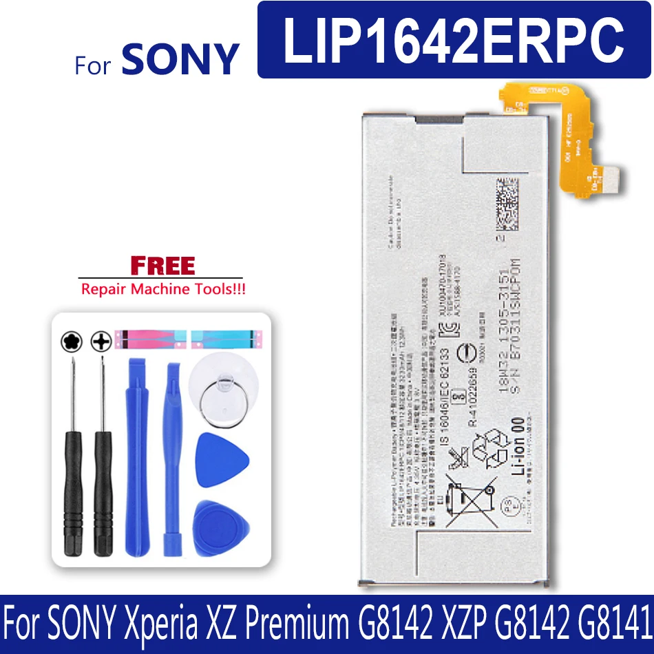 Per Batteria Del Telefono Sony Per Sony Xperia Xz Premium G8142 Xzp G8142 G8141 Batterie Di Ricambio Lip1642Erpc Bateria + Strumenti Gratuiti
