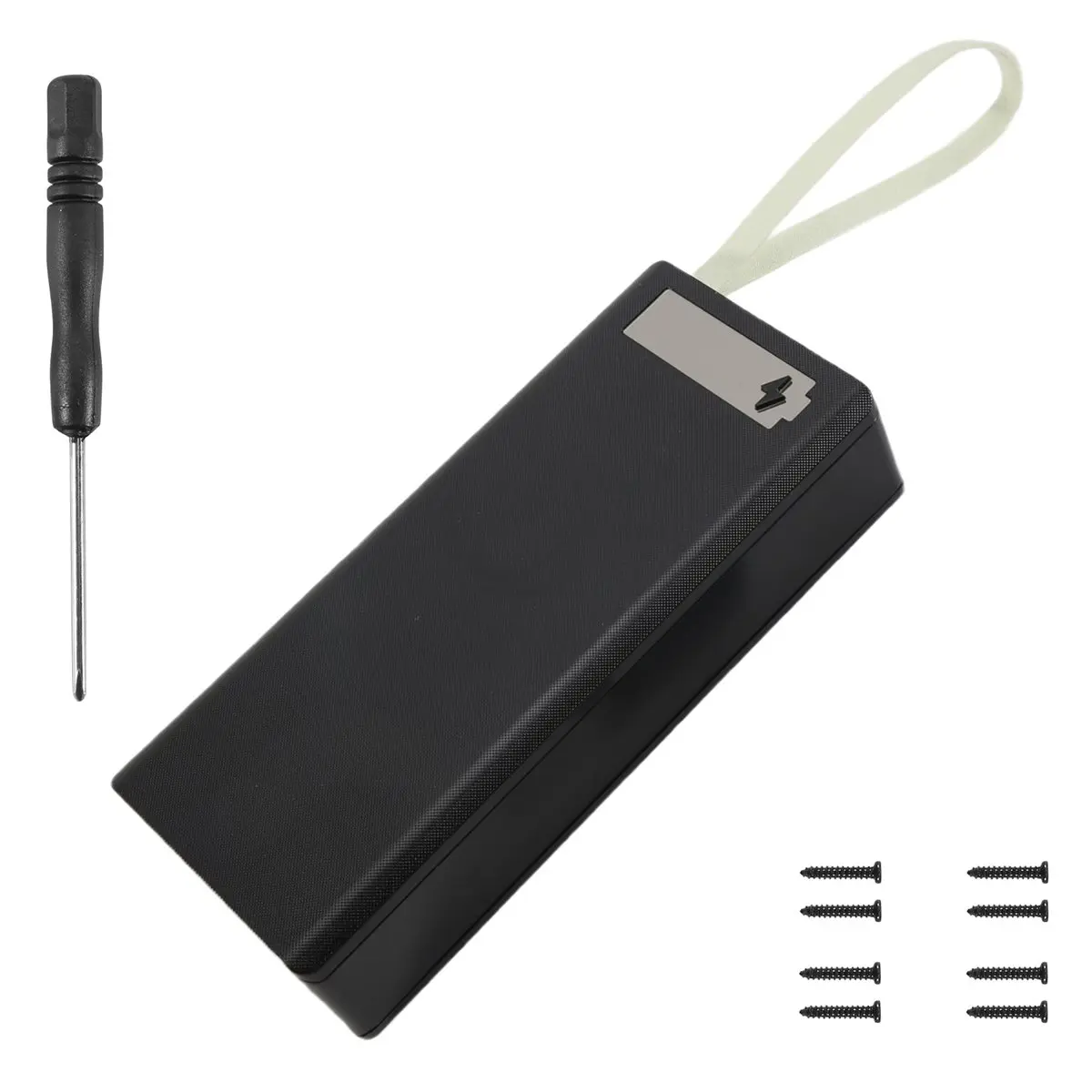 DT1074배터리가 없는 보조 배터리 박스 배터리 충전 박스 분리형 LCD 디스플레이 16X18650 배터리 케이스 보조 배터리 쉘, 블랙