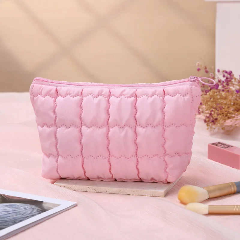 ตัวเลือกสินค้า แฟชั่นผู้หญิง Bubble เครื่องสําอางค์กระเป๋าถือ Travel Organizer Cloud แต่งหน้าลิปสติกผ้าฝ้ายกระเป๋าแฟชั่นกระเป๋าซิปขนาดใหญ่