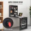Space Saving Computer Desk with Storage Area Multi-Function Folding Wall Table Wall Mounted Desk with Chalkboard for Home Office 5