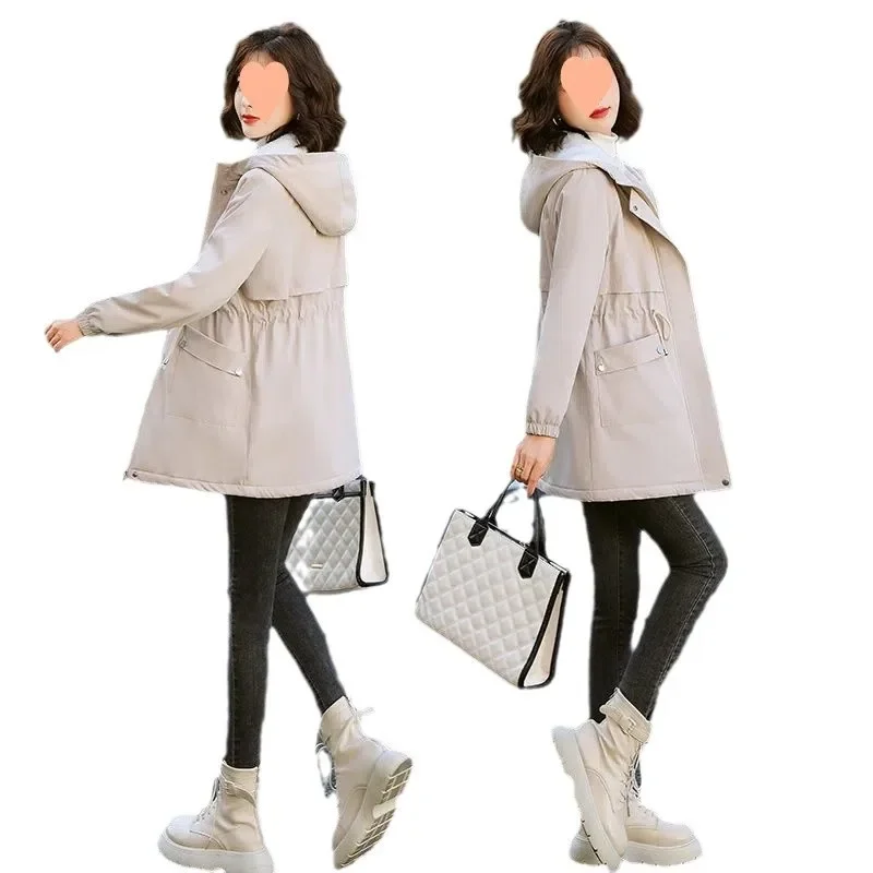 New Thickened Heavy Work Fleece Lined Mid Length Jacket Coat Lamb Fur Winter Cotton Clothes Zipper Button Original Method