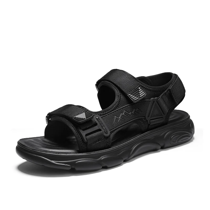 Man sportssandaler med åben tå Skridsikre justerbare stropper til mænd Udendørs sommer gåsandaler Lette_voghion.com