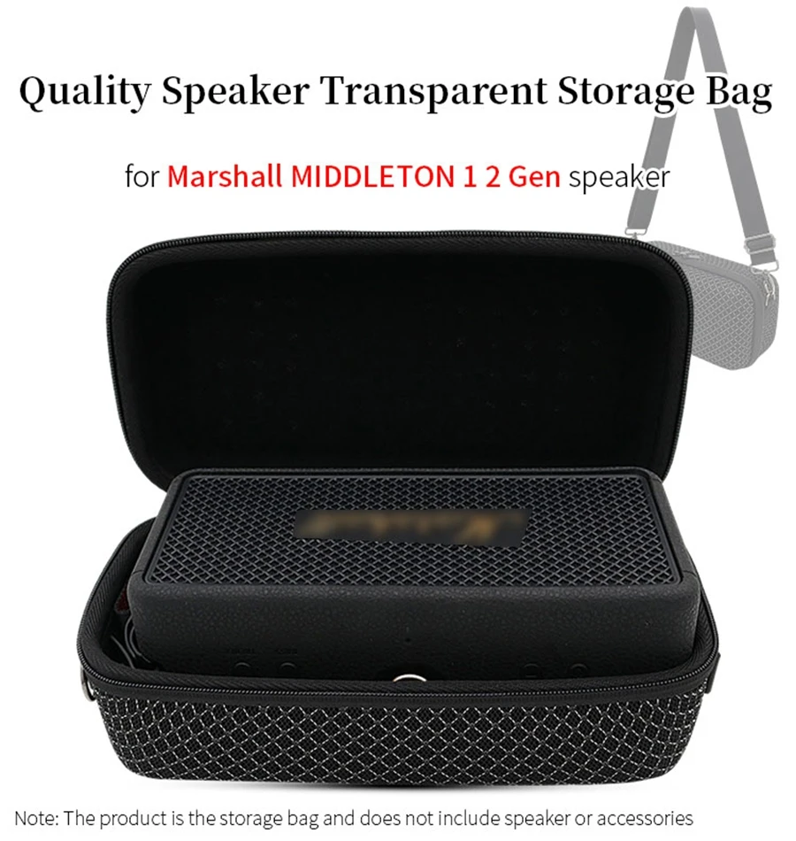Portable Speaker Bag for Marshall MIDDLETON I II Speaker Sound Permeable Bags Middleton 1/2 Gen Travel Carrying Transparent Case