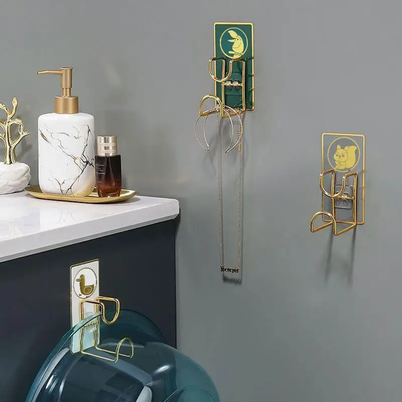 

Washbasin Storage Hooks Self-adhesive Hooks Wall Mounted Bathroom Household Washbasin Storage Adhesive Hanger Shower Accessories