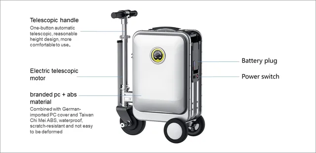 29.3L Airwheel S3 Travel Carry Luggage Business Electric PC Suitcase S - E  Smart Way