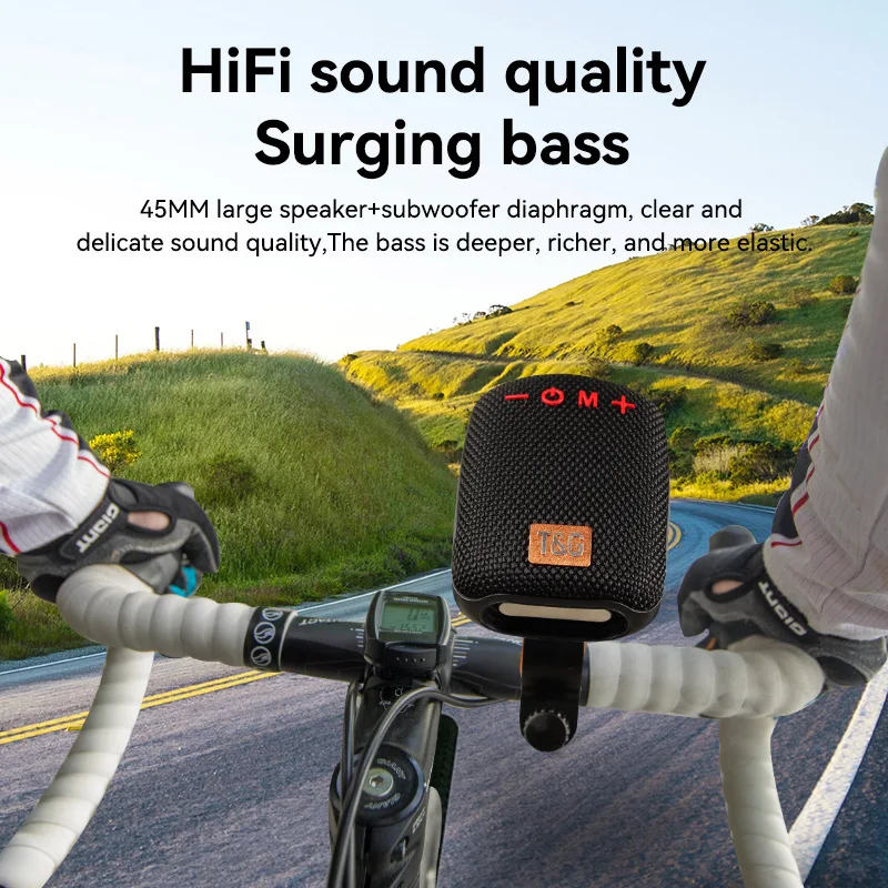 Sport Wireless Speakers Portable BT Stereo Sound TWS With Handlebar Mount for Bike Camping Motorcycles T&G392 With Micphone portable speaker motorcycle speaker