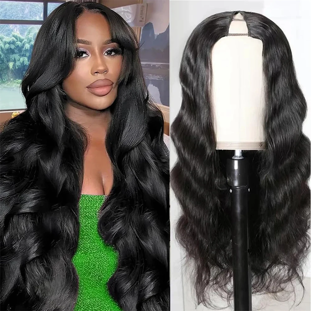 V Part Wig Human Hair Body Wave Upgrade V Part Wig No Leave Out Glueless Human Hair Pre Plucked Remy Daily human hair wigs