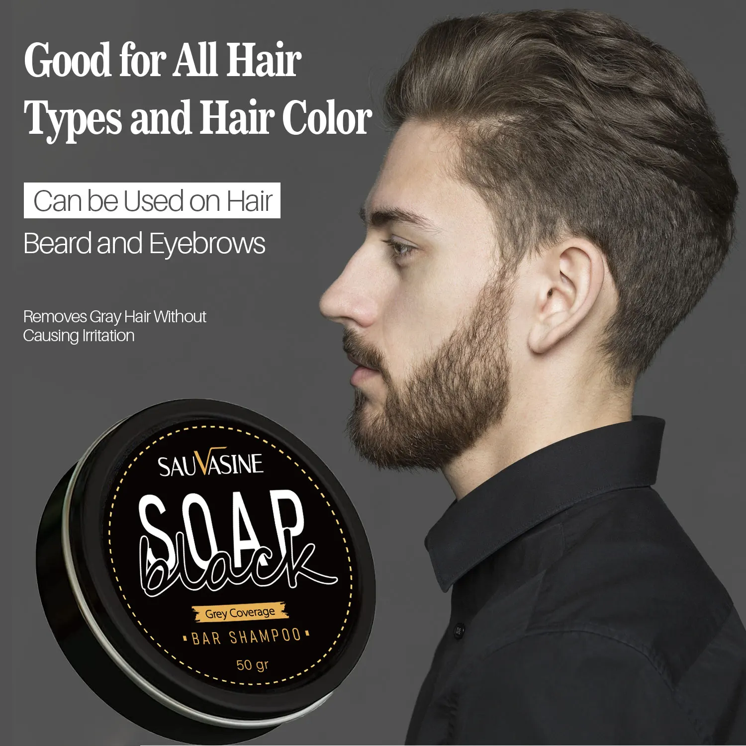 Hair Shampoo Bar Gray Hair Polygonum Multiflorum Dye Canas Dye Shampoo Black Soap White To Black Cover for Hair Dye Shampoo Plant Shampoo Soap Hair Shampoo Hair Darkening Soap