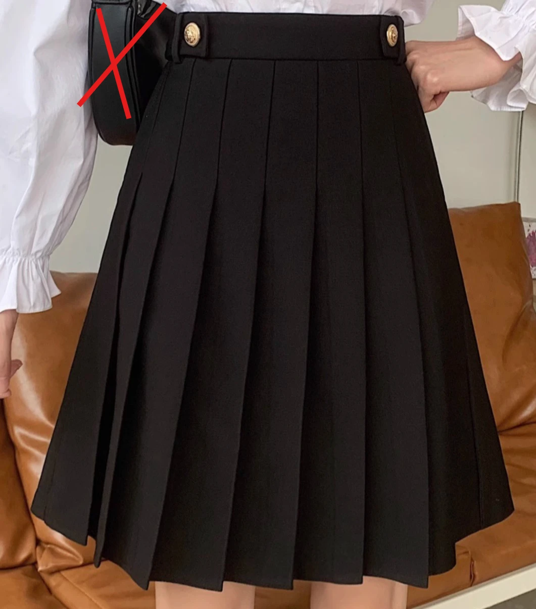 Black zipper waist