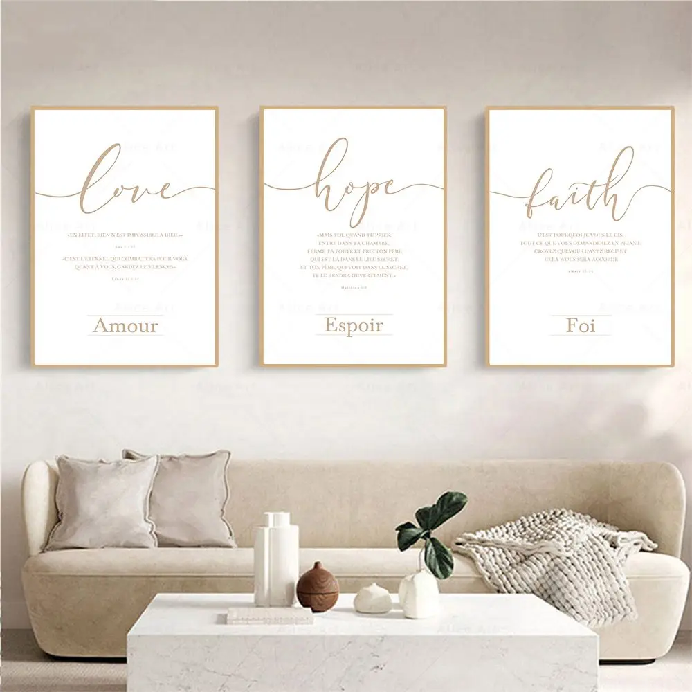Faith Hope Love Wall Art