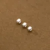 10pcs/Lot 925 Sterling Silver Cute Small Sqaure Sugar Loose Beads 3mm Handmade Beading Spacers DIY Silver Jewelry Accessories 4