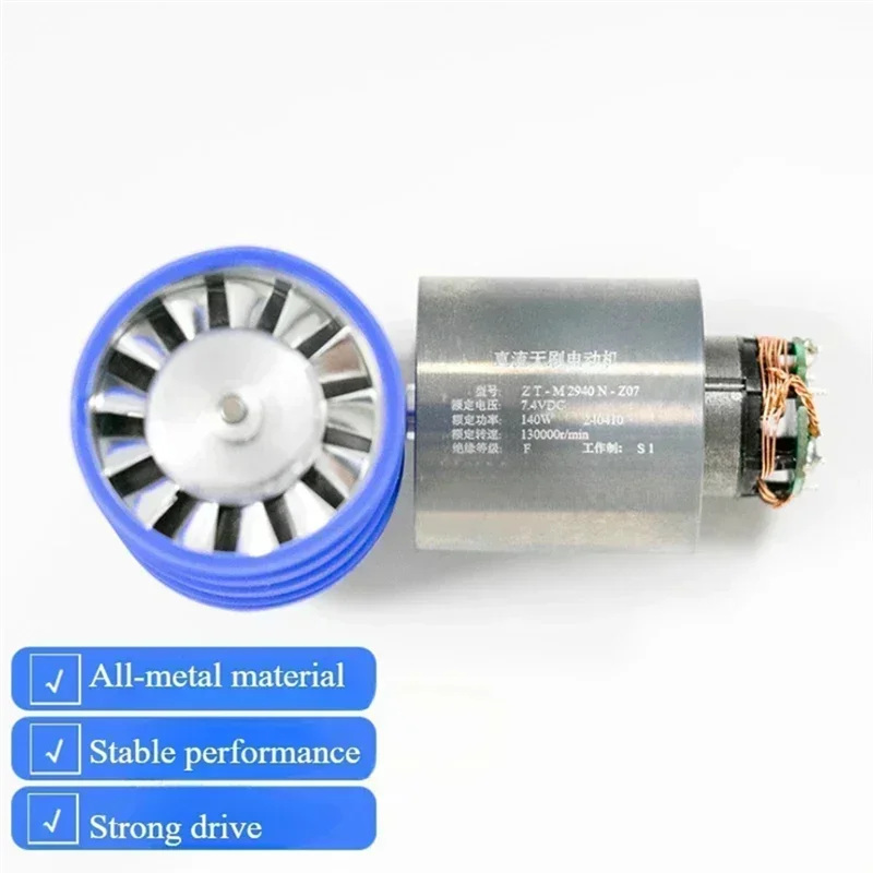 Moteur sans balais 80000 tr/min monté sur support, prêt pour sèche-cheveux turbo