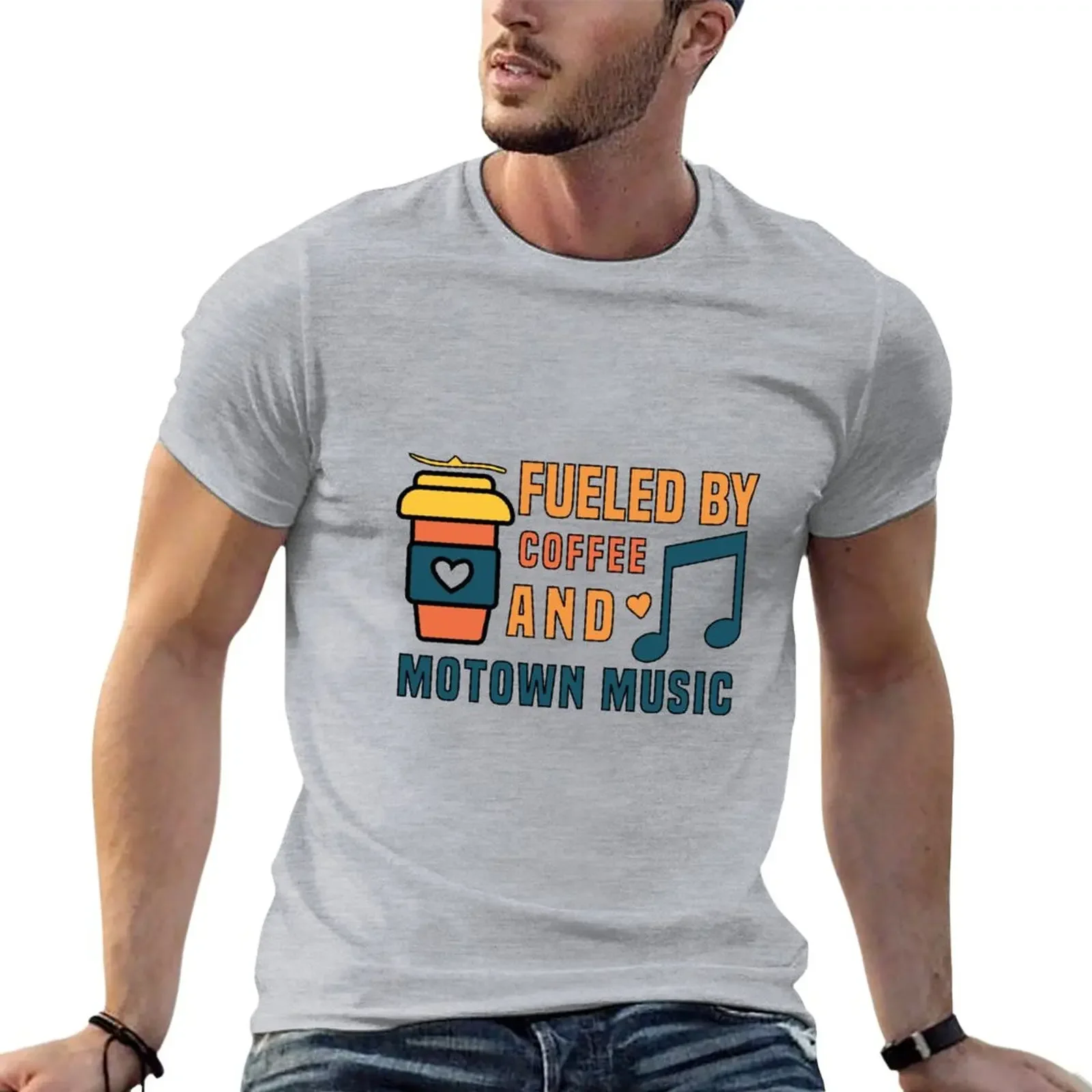 

fueled by coffee and motown music T-Shirt aesthetic clothes Aesthetic clothing Short sleeve tee men