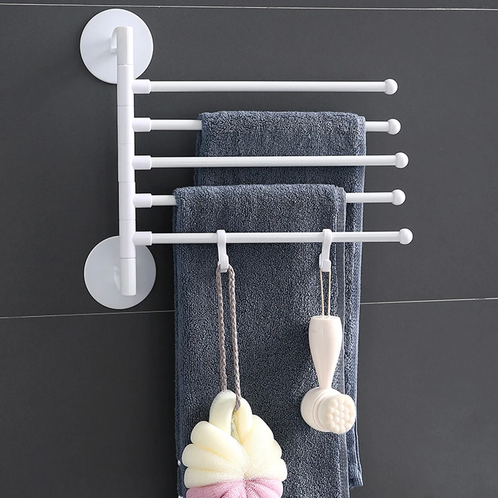 Storage Rack With Three Or Six Layers Multifunctional Rotating Towel Rack Towel Bathroom Storage