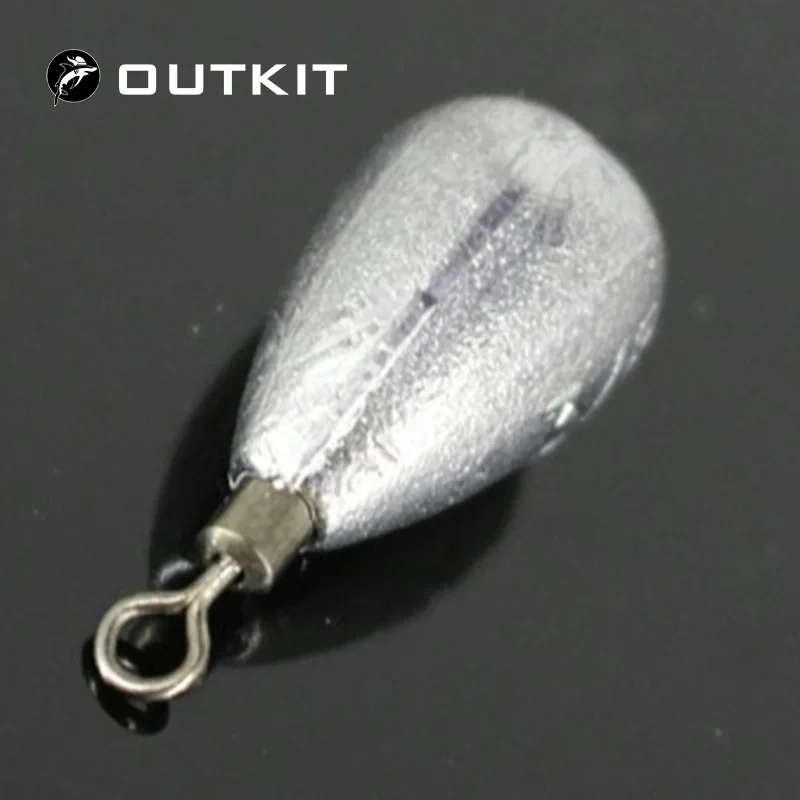 Fishing Tackle 10pcs/lot Drop water lead sinkers swivels fishing lead weight lures weight 3g 5g 7g