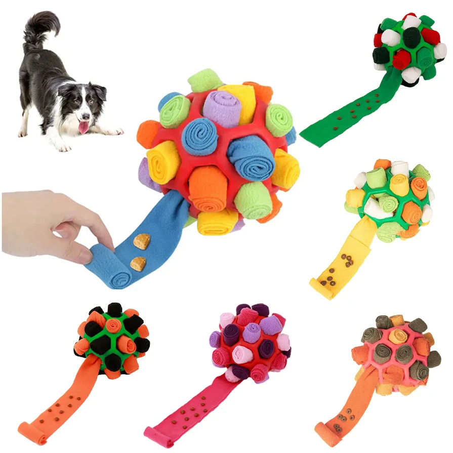 Pelota olfativa para perros: juguete innovador que se agita para entrenar a tu mascota y limpiar sus dientes. Ideal para cachorros y aliviar el aburrimiento.