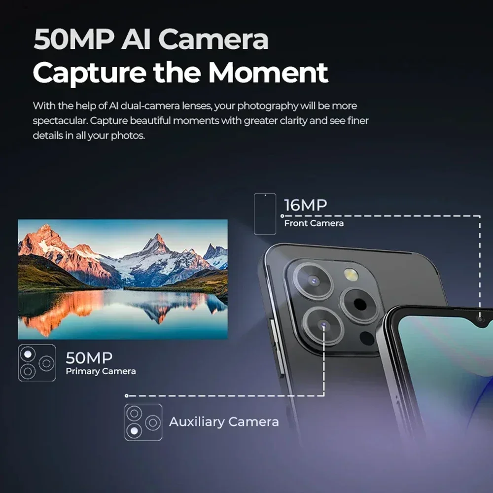 HOTWAV Note 13 Pro Smartphone 6.6 Inch HD+ 90Hz 16GB+256GB Mobile Phone 50MP AI Camera 5160mAh 18W Fast Charging Cell Phone NFC