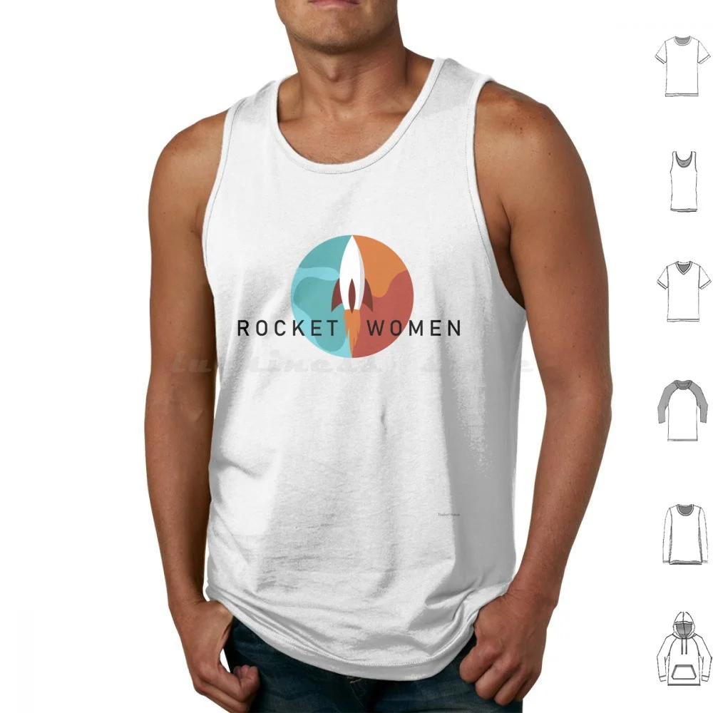 Rocket Women-Original Logo Canotte Gilet Senza Maniche Rocket Women Space Explore Women Stem Earth Astronaut Martian Rocket Star