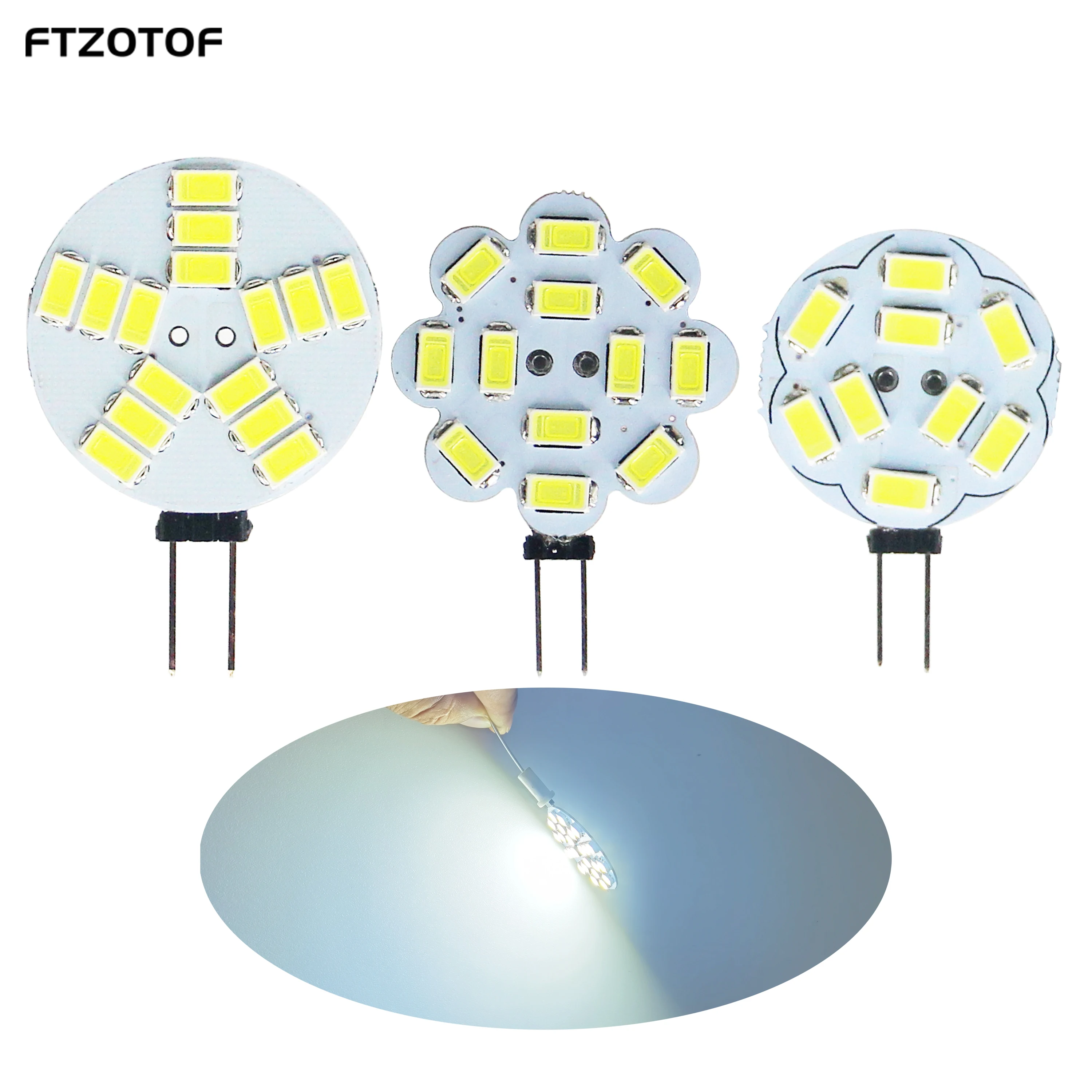 

FTZOTOF LED COB Chip 12V On DC G4 5730 SMD Replacement Halogen 120 Bulb 1.8W 2.4W 3W Warm Cool White For Home Lamp Lighti Source