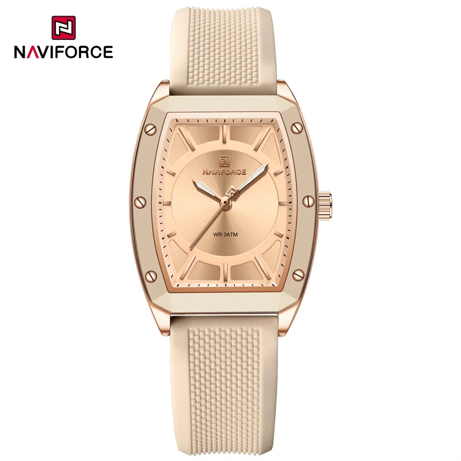 NAVIFORCE نساء ساعات كوارتز سيليكون حزام طالب ساعة...