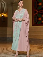 Eid Embroidery Sequin Party Dress for Women Ramadan Jalabiya Dress Muslim Abaya Maxi Robe Moroccan Caftan Party Vestidos 2025 2
