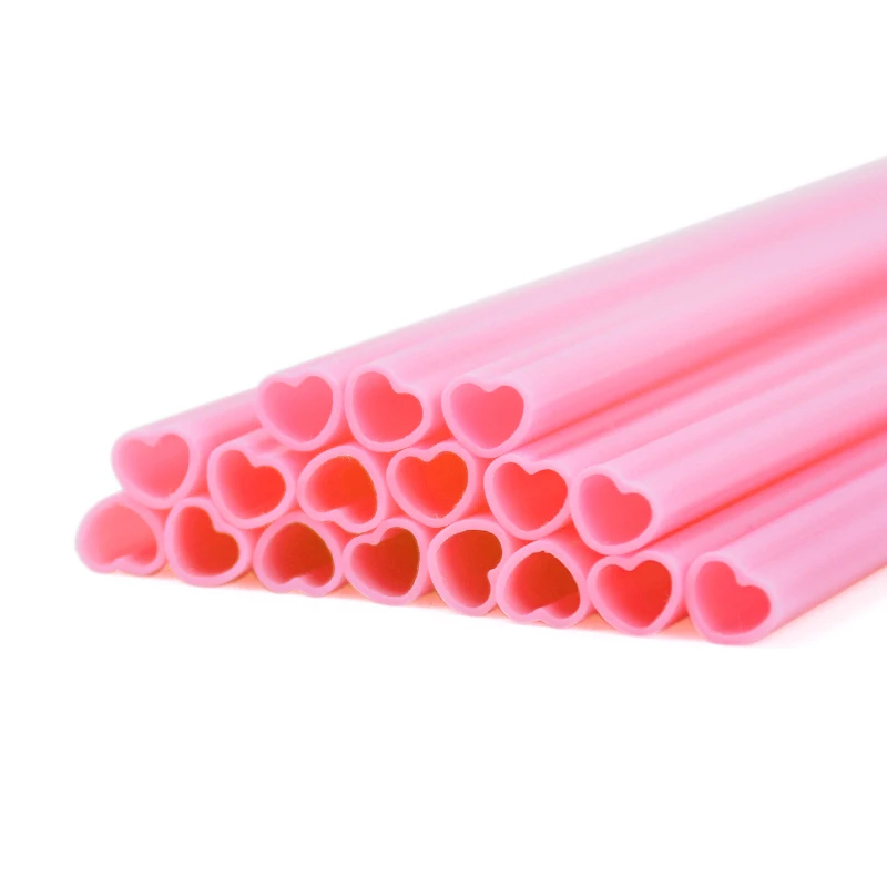 10/20pcs Pink Heart Disposable Drinking Straws Bridal Shower Wedding Birthday Supplies Bachelorette Party Valentines Day Gift