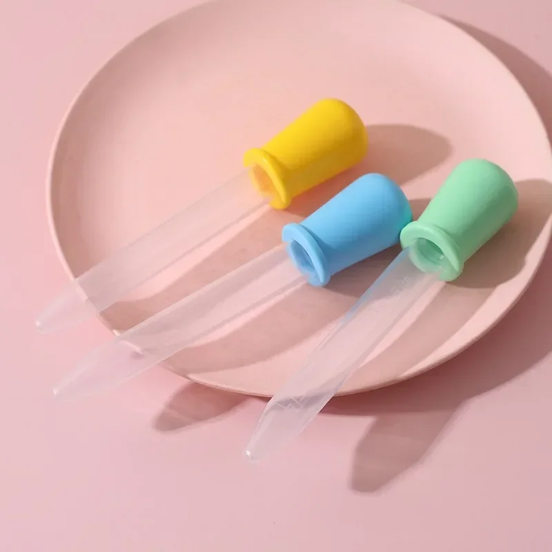 10Pc 5ml Silicone Dropper Straw Baby Anti Choking Medication Dispenser Baby Food Aid Graduated Dropper Laboratory Experiment Toy