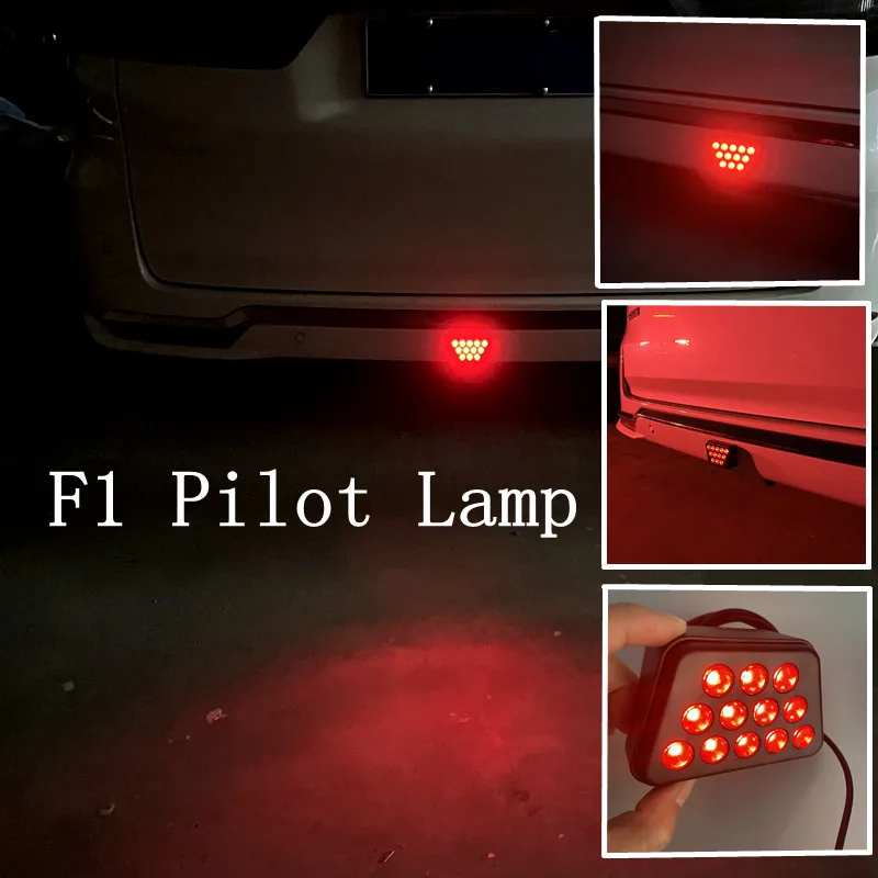 

12V F1 Style 12 LED Car Rear Diffuser Spoiler LED Brake Lights Bumper Cover Pilot Lamp For BMW For Benz For VW Universal Car