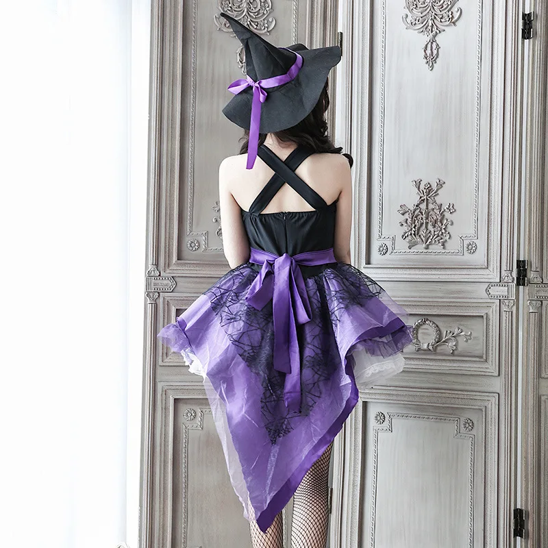 Halloween Costume For Women Witch Cosplay Anime Vampire Makeup Ball Hats Skirts Stockings Adult Witch Costume Adult Cosplay