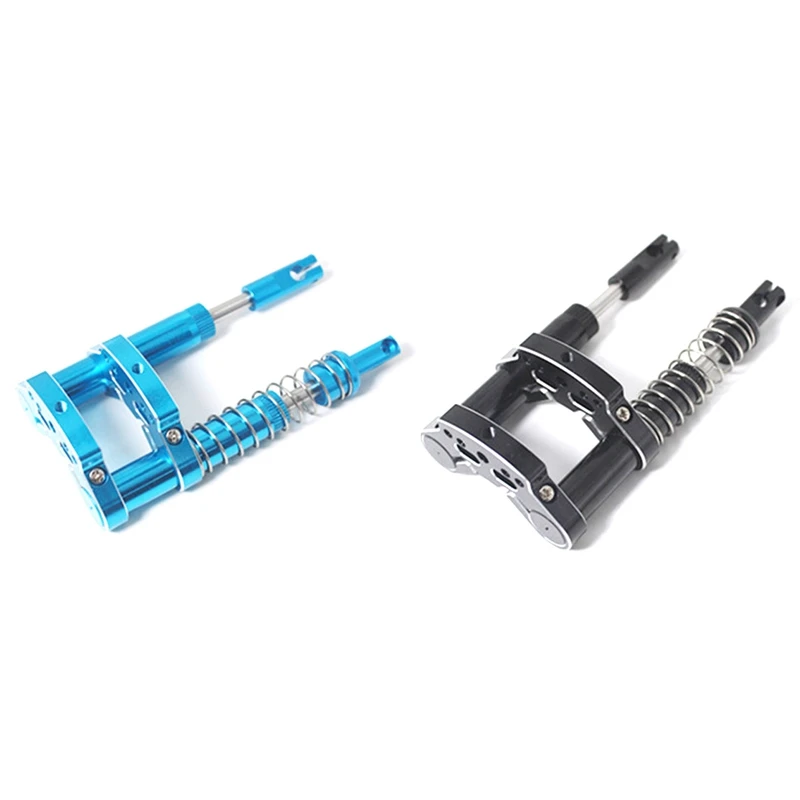 

2 Pcs For X-Rider Flamingo 1/8 RC Car Motorcycle Metal Upgrade Parts Front Suspension Assembly FG8003,Black & Blue