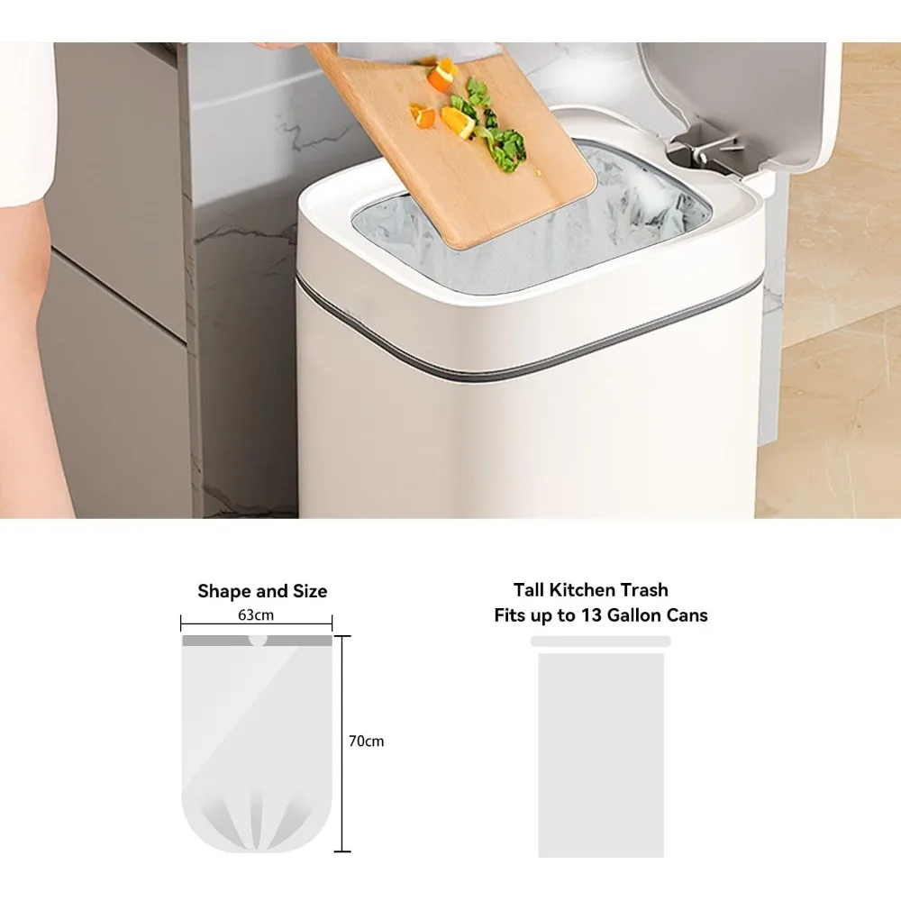 13-Gallon Drawstring Trash Bags – 28-Pack Unscented White 2