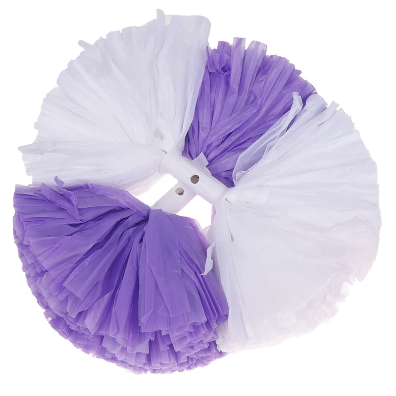 Colorful Matte Cheerleading Pom Poms With Handle Big Cheer Balls Hand Dance Pompoms Accessories For Women Girl Kids