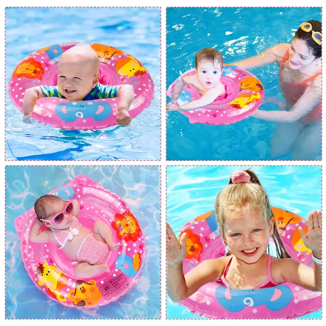 Baby Swimming Float Ring Anti-Rollover Float Double Airbag  Inflatable Swimming Ring for Infant Floating Kids Swim Pool 2